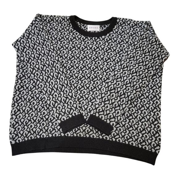Brora Scottish Cashmere Jumper Sweater Print Pullover Women's Size 8 - 10 - Picture 8 of 11